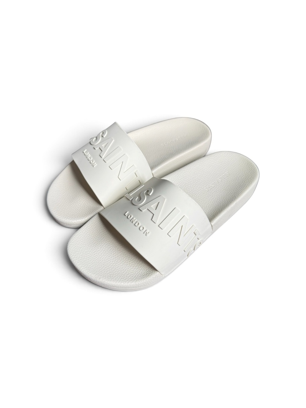 All Saint Off White Slide Sandals